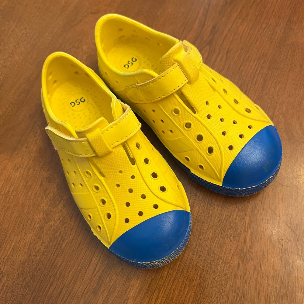 DSG Toddlers 9 EVA Slip-On Shoes Yellow Blue